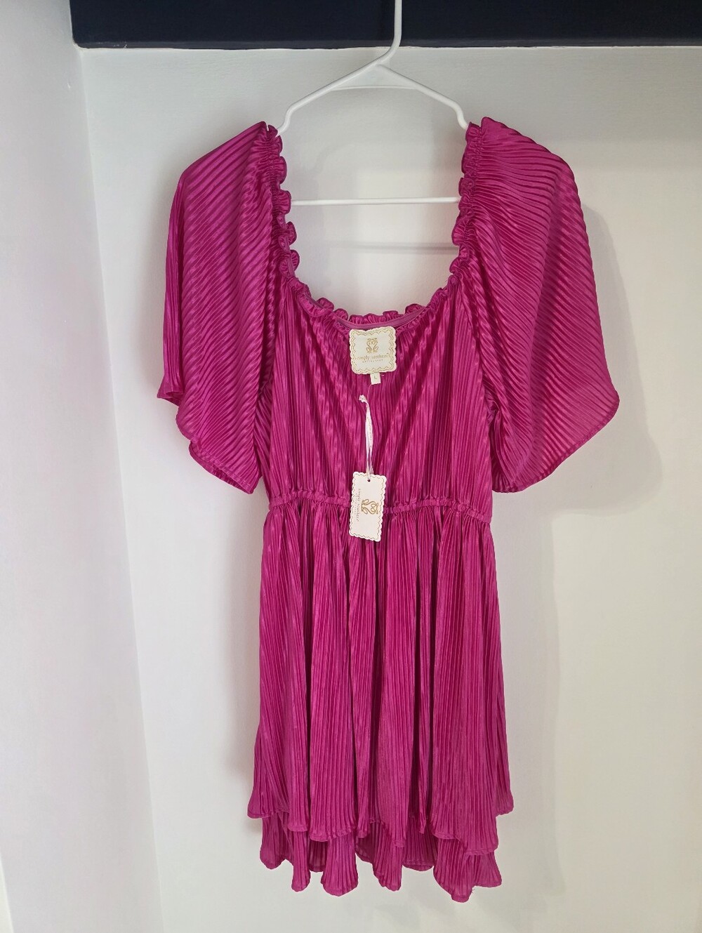 New Simply Southern Size L Fuschia Dress